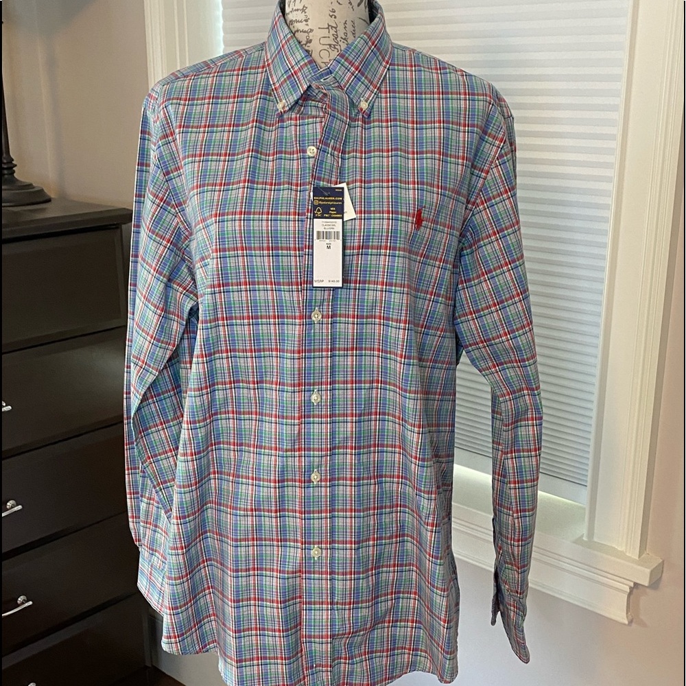 Ralph Lauren plaid button down shirt